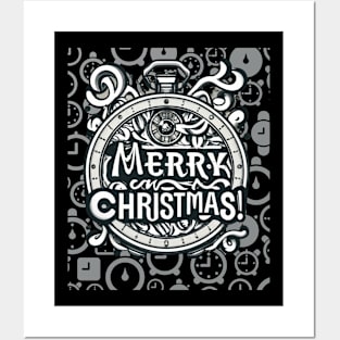 A Merry Christmas Clock Posters and Art